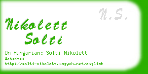 nikolett solti business card